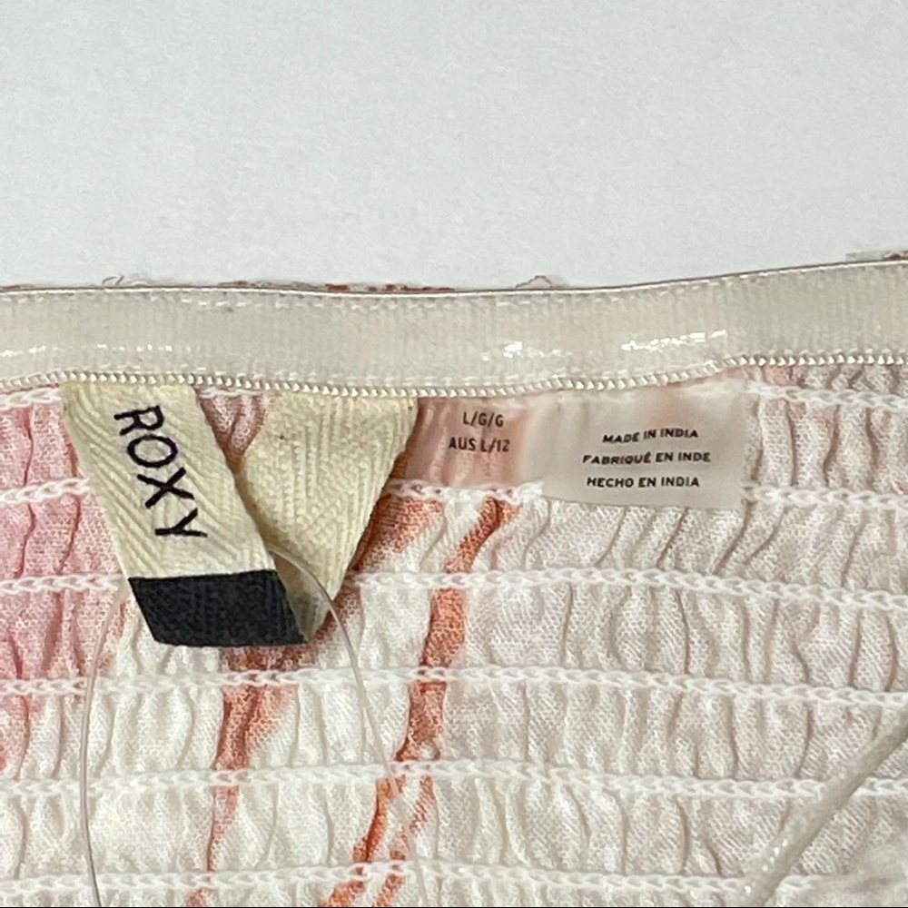 Roxy NWT floral peach coral white knot tie bandeau - Picture 6 of 12